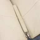 CHANEL Hand Bag Leather Ivory Silver CC Auth 192881-14