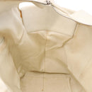 CHANEL Hand Bag Leather Ivory Silver CC Auth 192881-17