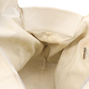 CHANEL Hand Bag Leather Ivory Silver CC Auth 192881-18