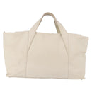 CHANEL Hand Bag Leather Ivory Silver CC Auth 192881-3