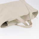 CHANEL Hand Bag Leather Ivory Silver CC Auth 192881-6