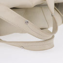 CHANEL Hand Bag Leather Ivory Silver CC Auth 192881-7