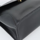 Christian Dior Hand Bag Leather Black Gold Tone Auth 192882-11