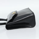 Christian Dior Hand Bag Leather Black Gold Tone Auth 192882-4
