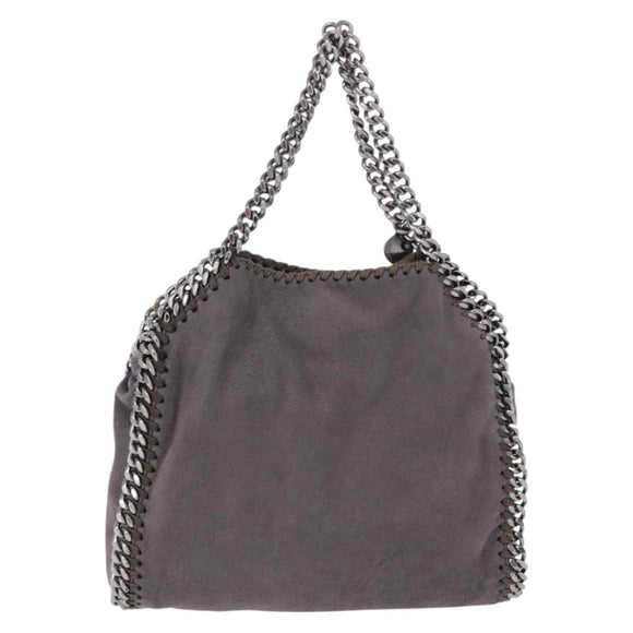 Stella MacCartney Falabella Chain Shoulder Bag Polyester 2way Gray Silver Auth 192883