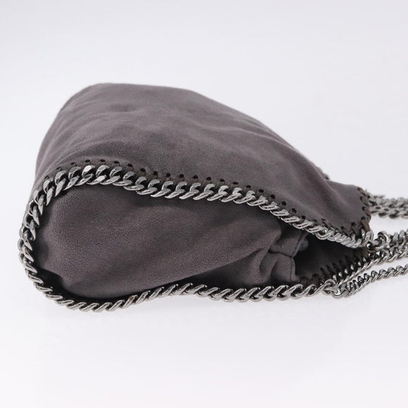 Stella MacCartney Falabella Chain Shoulder Bag Polyester 2way Gray Silver Auth 192883