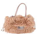VALENTINO Tote Bag Leather Pink Silver Auth 192885A-13