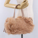 VALENTINO Tote Bag Leather Pink Silver Auth 192885A-22