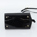 Vivienne Westwood Patent Hand Bag 2way Black Gold Tone Auth 192886A-11