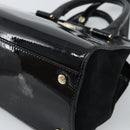 Vivienne Westwood Patent Hand Bag 2way Black Gold Tone Auth 192886A-12