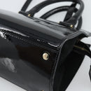 Vivienne Westwood Patent Hand Bag 2way Black Gold Tone Auth 192886A-14