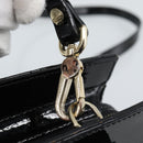 Vivienne Westwood Patent Hand Bag 2way Black Gold Tone Auth 192886A-18