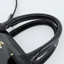 Vivienne Westwood Patent Hand Bag 2way Black Gold Tone Auth 192886A-8