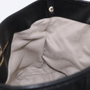 Jimmy Choo Hand Bag Leather Black Gold Tone Auth 192887A-18