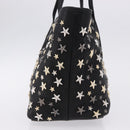 Jimmy Choo Hand Bag Leather Black Gold Tone Auth 192887A-4