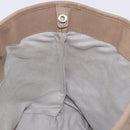 Jimmy Choo Hand Bag Leather Beige Gold Tone Auth 192888-18