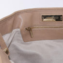 Jimmy Choo Hand Bag Leather Beige Gold Tone Auth 192888-20