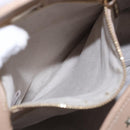 Jimmy Choo Hand Bag Leather Beige Gold Tone Auth 192888-21