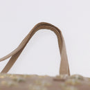 Jimmy Choo Hand Bag Leather Beige Gold Tone Auth 192888-9