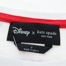 Kate Spade Disney Short-Sleeved T-Shirt Cotton White Pink Auth 192889M-10