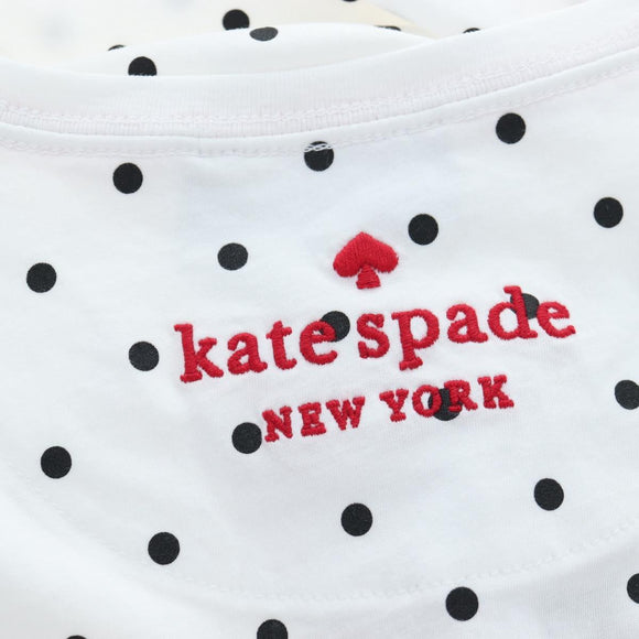 Kate Spade Disney Short-Sleeved T-Shirt Cotton White Pink Auth 192889M
