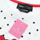 Kate Spade Disney Short-Sleeved T-Shirt Cotton White Pink Auth 192889M-9
