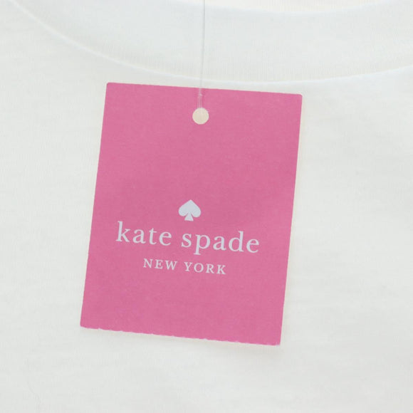 Kate Spade Disney Short-Sleeved T-Shirt Cotton White Pink Auth 192890M