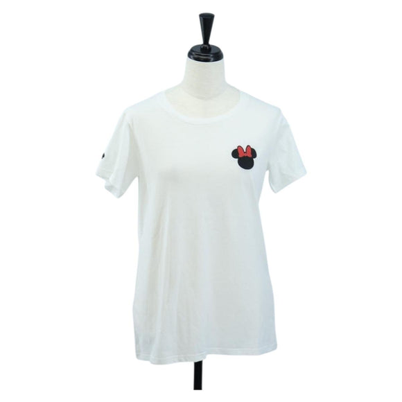 Kate Spade Disney Short-Sleeved T-Shirt Cotton White Pink Auth 192890M