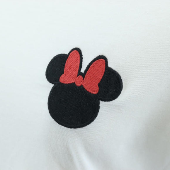 Kate Spade Disney Short-Sleeved T-Shirt Cotton White Pink Auth 192890M