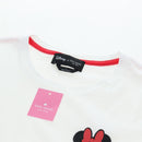 Kate Spade Disney Short-Sleeved T-Shirt Cotton White Pink Auth 192890M-9