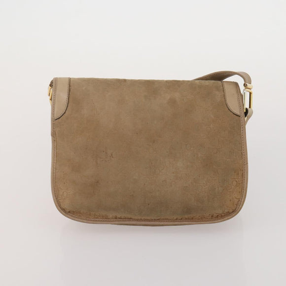 Christian Dior Shoulder Hand Bag Leather Suede 2 Set Beige Auth 192891