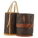 LOUIS VUITTON Monogram Bucket GM Tote Bag USA limited 2 Set LV Auth 192892-1