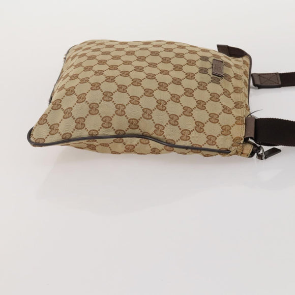 GUCCI GG Canvas Shoulder Bag 2 Set Beige Black Auth 192893