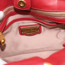 Miu Miu Matelasse Hand Bag Leather 2way Red Gold Auth 192905V-20