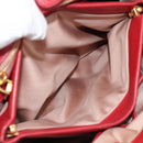 Miu Miu Matelasse Hand Bag Leather 2way Red Gold Auth 192905V-26