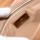 Salvatore Ferragamo Gancini Hand Bag Straw 2way Beige Gold Auth 192906V-19