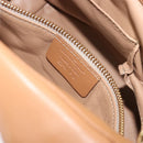 Salvatore Ferragamo Gancini Hand Bag Straw 2way Beige Gold Auth 192906V-25