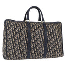 Christian Dior Trotter Canvas Hand Bag Navy Gold Tone Auth 192908-1