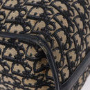 Christian Dior Trotter Canvas Hand Bag Navy Gold Tone Auth 192908-11