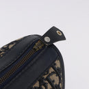 Christian Dior Trotter Canvas Hand Bag Navy Gold Tone Auth 192908-15