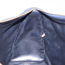 Christian Dior Trotter Canvas Hand Bag Navy Gold Tone Auth 192908-17