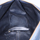 Christian Dior Trotter Canvas Hand Bag Navy Gold Tone Auth 192908-18