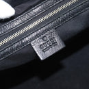 GUCCI Interlocking G Hand Bag Leather Black Gold Tone 131445 Auth 192909-15