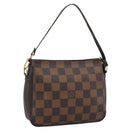 LOUIS VUITTON Damier Ebene Trousse Make Up Pouch N51982 LV Auth 192911-1