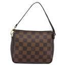 LOUIS VUITTON Damier Ebene Trousse Make Up Pouch N51982 LV Auth 192911-13