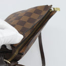 LOUIS VUITTON Damier Ebene Trousse Make Up Pouch N51982 LV Auth 192911-6
