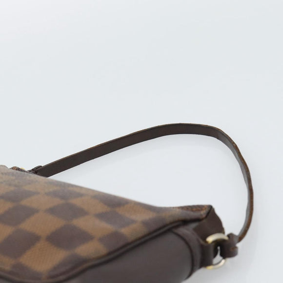 LOUIS VUITTON Damier Ebene Trousse Make Up Pouch N51982 LV Auth 192911