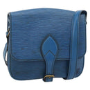 LOUIS VUITTON Epi Cartouchiere MM Shoulder Bag Blue M52245 LV Auth 192922-1
