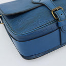 LOUIS VUITTON Epi Cartouchiere MM Shoulder Bag Blue M52245 LV Auth 192922-15