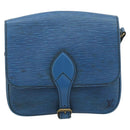 LOUIS VUITTON Epi Cartouchiere MM Shoulder Bag Blue M52245 LV Auth 192922-13